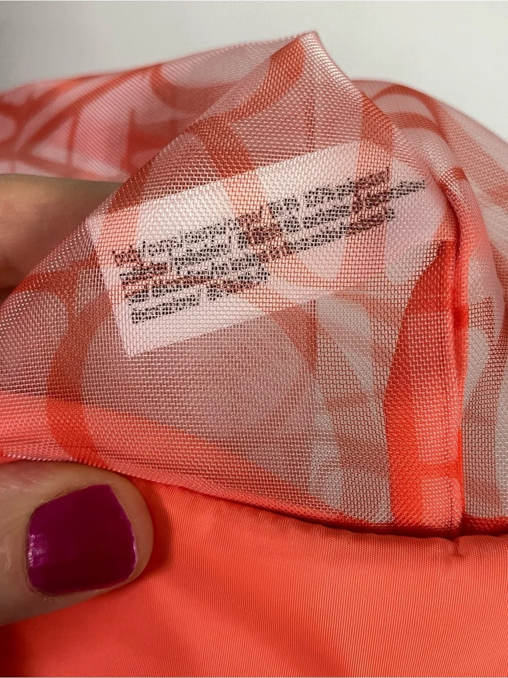 Victorias Secret Mesh Carry All Tote Bag New NWT Orange Sheer Logo Victoria’s